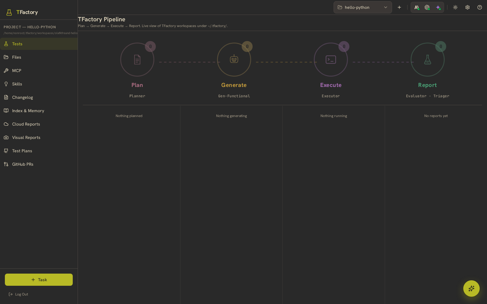 TFactory verification workspace