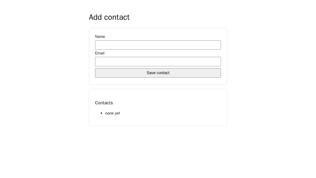 Logged-in contact form