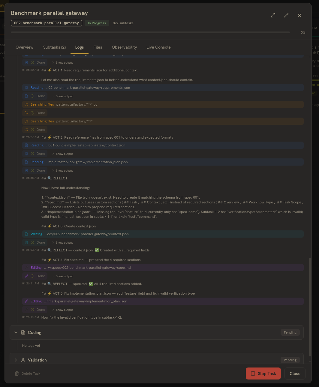AIFactory PARR logs