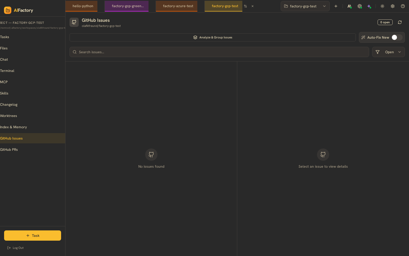 AIFactory — GitHub Issues